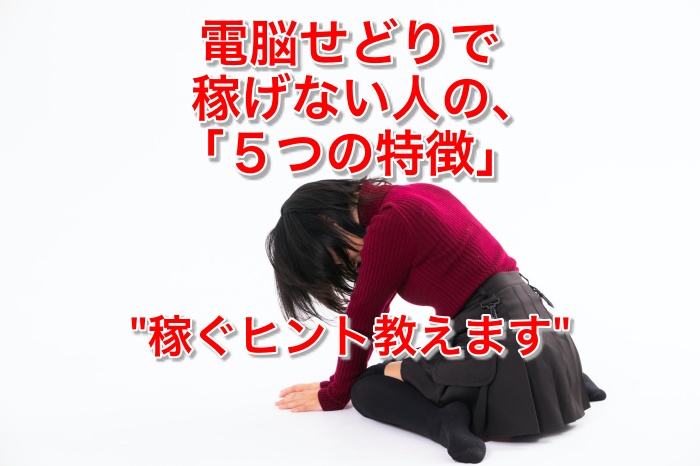 電脳せどりで稼げない人の５つの特徴から明確にわかる稼ぐための５つのヒント