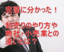 コレで解決！卸販売のやり方と商社・小売業との違いをすべて教えます
